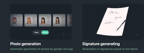 Portrait and signature generation