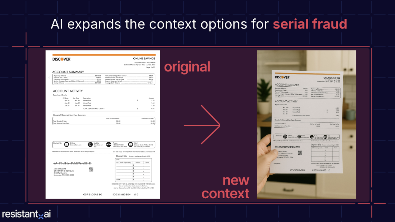 AI adding context to fake document submissions