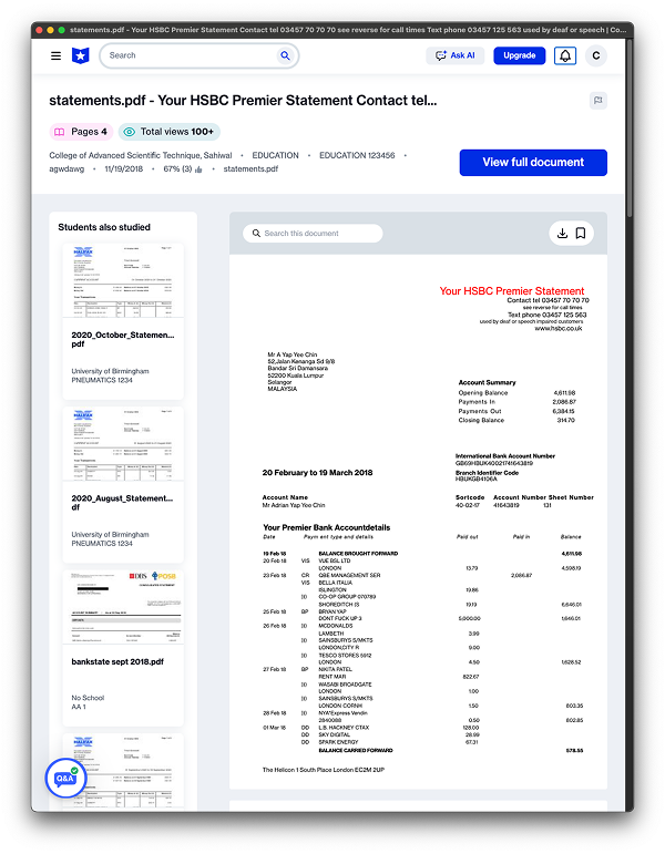 ARTICLE_Template_Hubs_EXAMPLE_COURSEHERO_Account_Statement