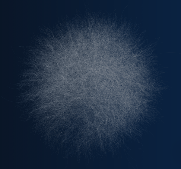 The Tribble, or a visual representation of all the data Resistant AI analyzed for the ACAMS Hackathon.