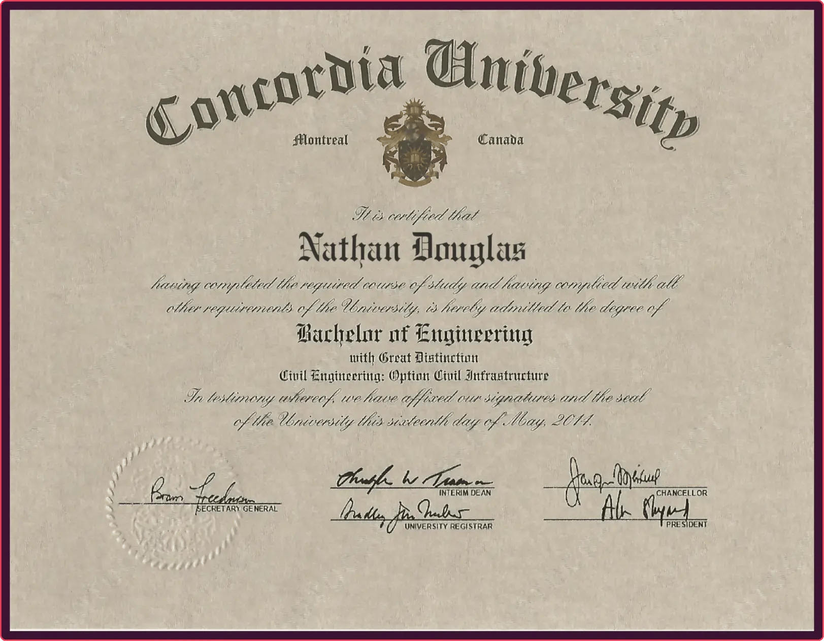 fake diploma example