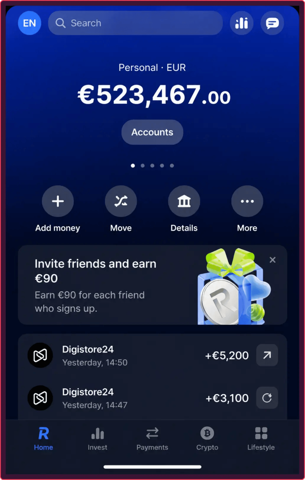 fake revolut screenshot example