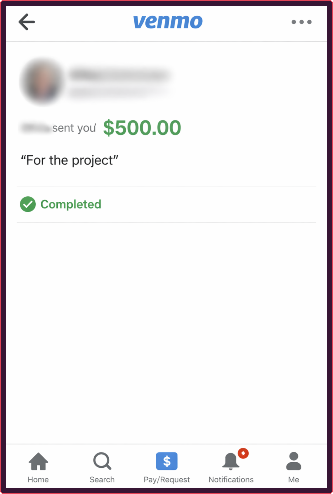 fake venmo receipt example